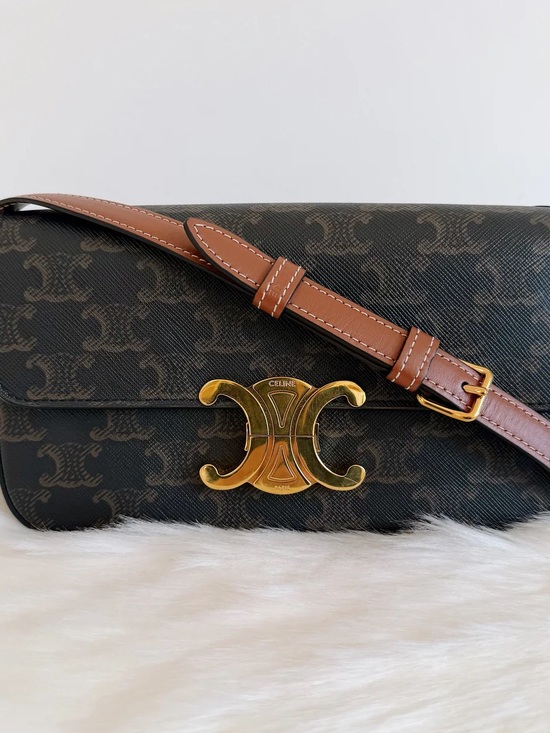 Celine Handbags - Celine Claude Triomphe Shoulder Bag